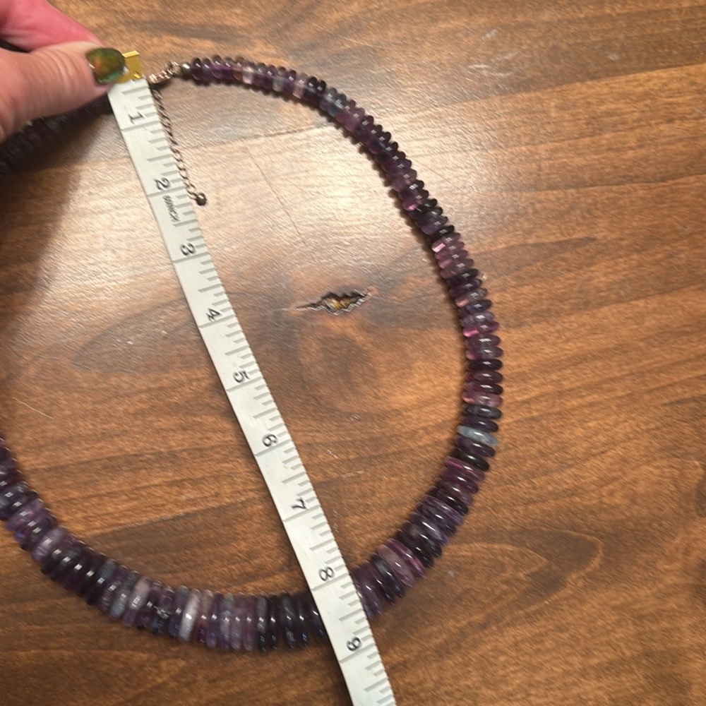 Fluorite Gemstone Statement Necklace - image 7